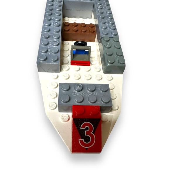 Lego Fire 327 Floating Boat Hull From Set 6429 1999 Authentic Vintage Red White - Picture 4 of 14